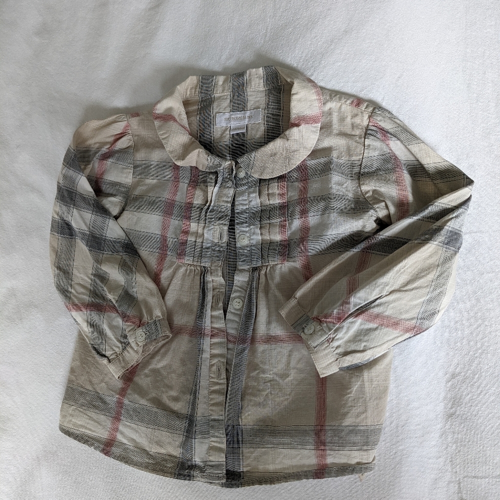 Burberry shirt, size 12mts